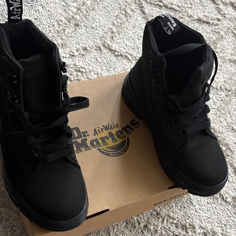 Dr. Martens Black Canvas Boots